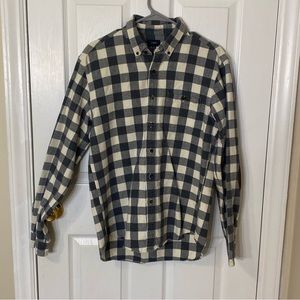 J.Crew Plaid Flannel with Elbow Patches- Men’s Medium